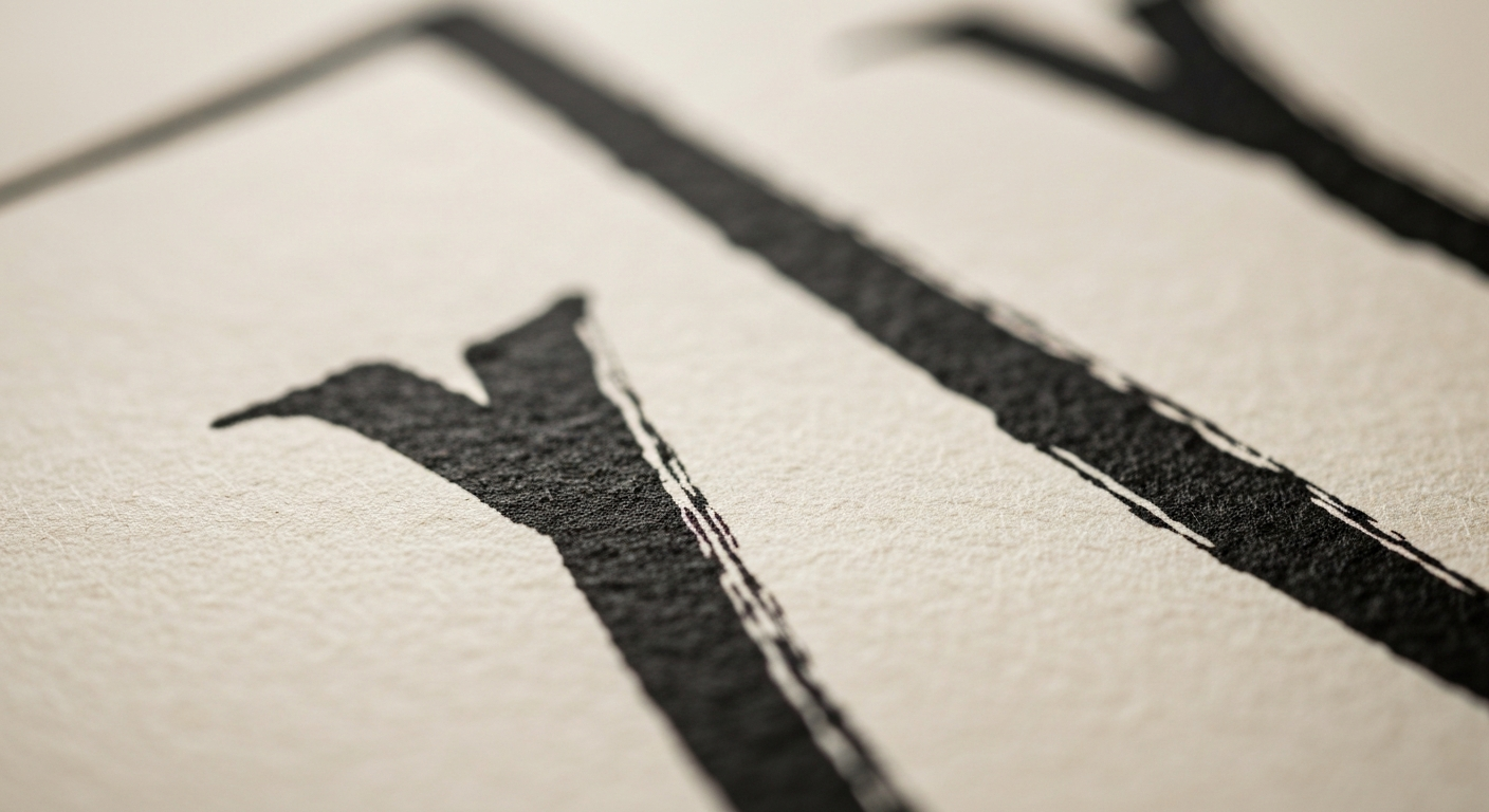 Breakwater specimen showing ink on paper