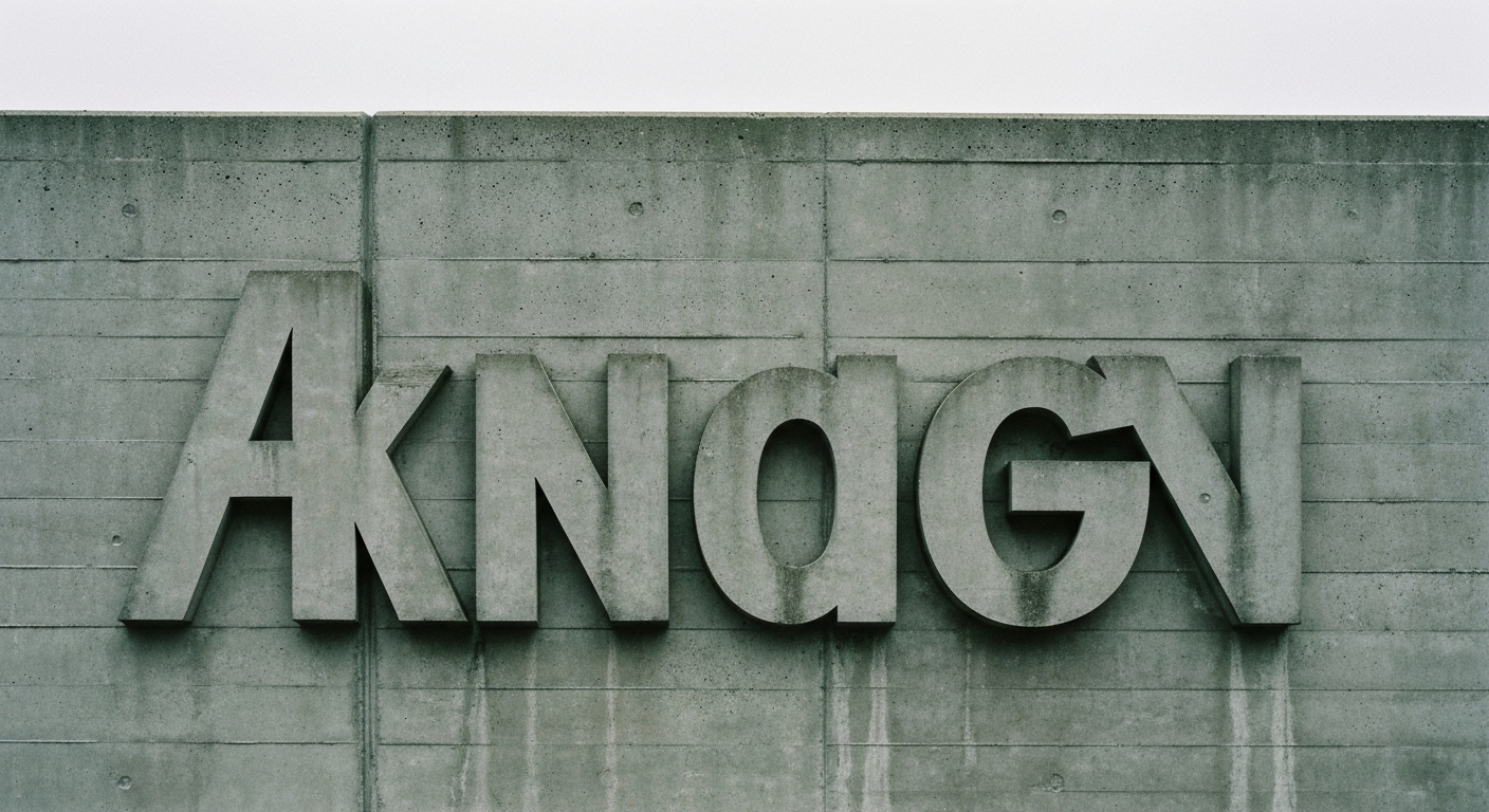 Tidemark specimen carved in concrete